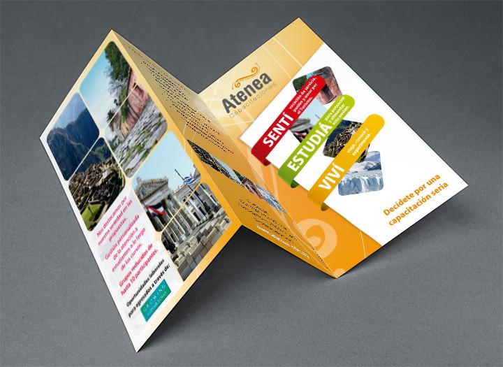 Atenea Capacitaciones design: folleto