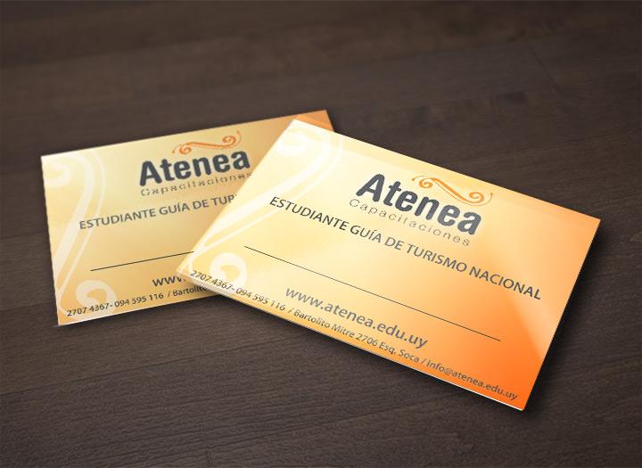 Atenea Capacitaciones design: gafete