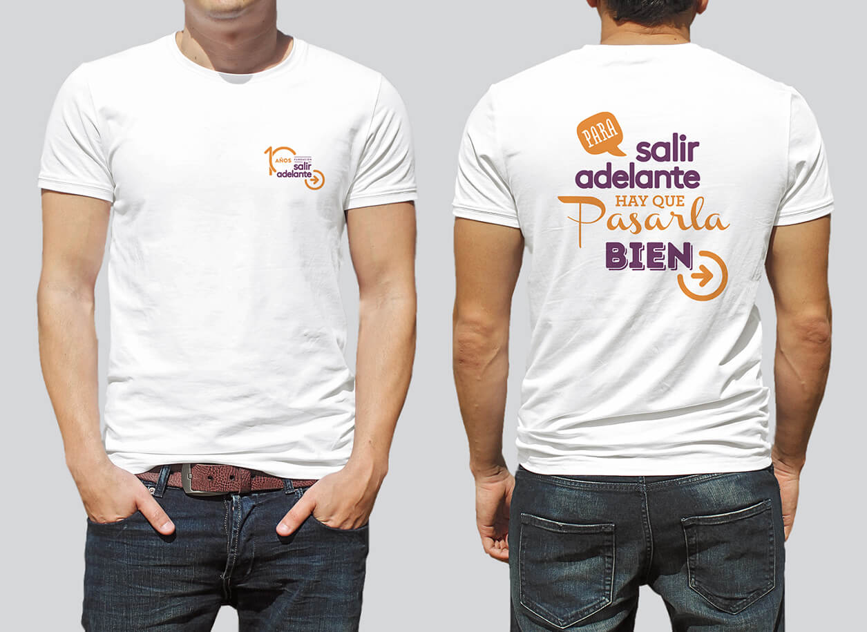 Salir Adelante Foundation design: fundacion salir adelante camiseta t shirt