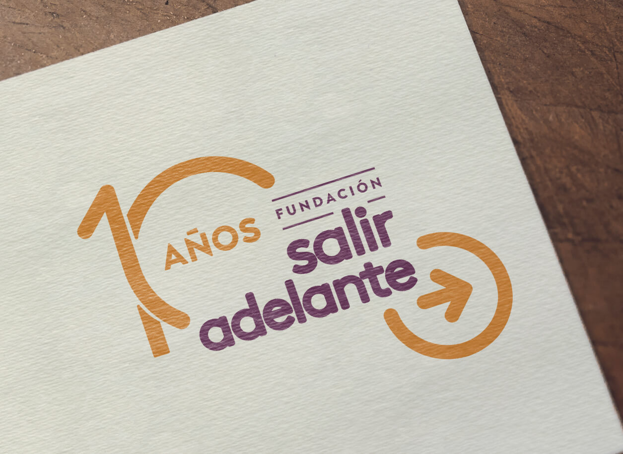 Salir Adelante Foundation design: fundacion salir adelante logo 10 anios