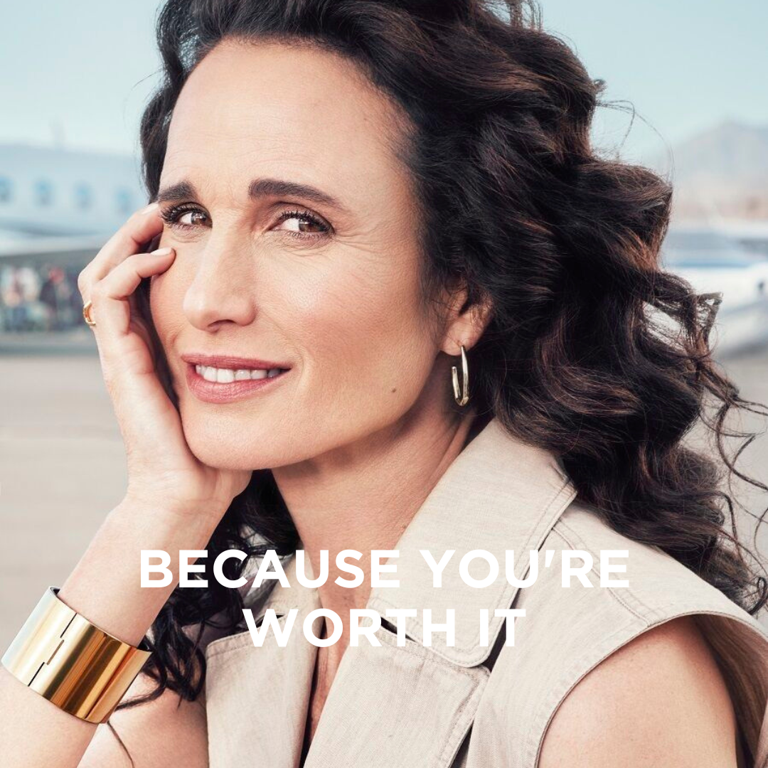 L'Oréal tagline "Because you're worth it" without a logo